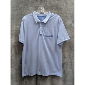 Mens Polo Shirt Large Blue 100 Cotton‎